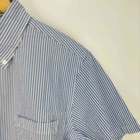 ブルックスブラザーズ BROOKS BROTHERS REGENT シアサッカー ボタンダウンストライプシャツ メンズ import:M