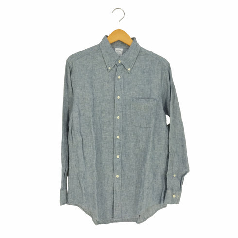 ブルックスブラザーズ BROOKS BROTHERS THE ORIGINAL POLO SHIRT リネンシャンブレー ボタンダウンシャツ メンズ import:M