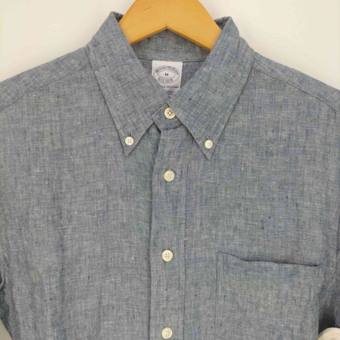 ブルックスブラザーズ BROOKS BROTHERS THE ORIGINAL POLO SHIRT リネンシャンブレー ボタンダウンシャツ メンズ import:M