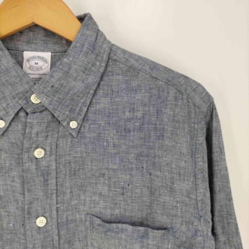 ブルックスブラザーズ BROOKS BROTHERS THE ORIGINAL POLO SHIRT リネンシャンブレー ボタンダウンシャツ メンズ import:M
