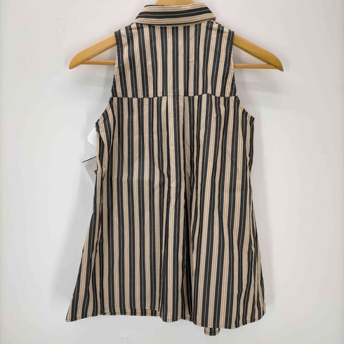 バーバリーブルーレーベル BURBERRY BLUE LABEL フリル付ノースリーブブラウス レディース JPN:36