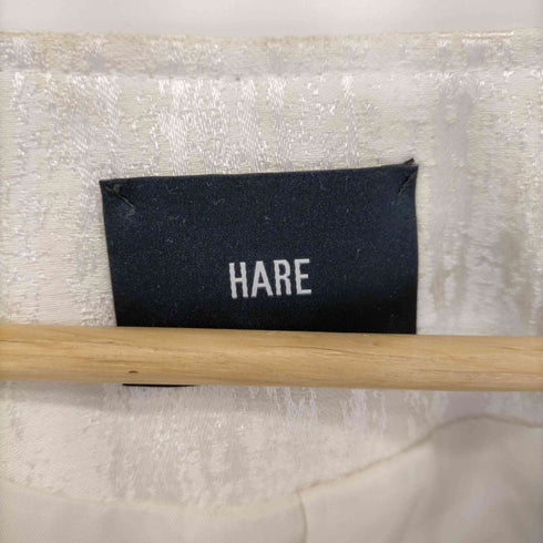 ハレ HARE 総柄 ノーカラー 3Bジャケット メンズ FREE