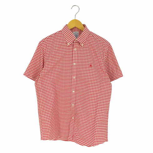 ブルックスブラザーズ BROOKS BROTHERS THE ORIGINAL POLO SHIRT REGULAR ロゴ刺繍 ギンガムチェックボタンダウンシャツ メンズ import:M