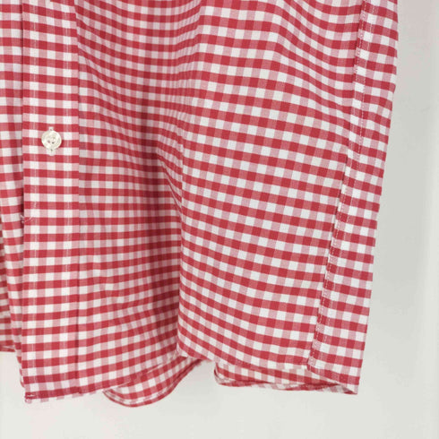 ブルックスブラザーズ BROOKS BROTHERS THE ORIGINAL POLO SHIRT REGULAR ロゴ刺繍 ギンガムチェックボタンダウンシャツ メンズ import:M