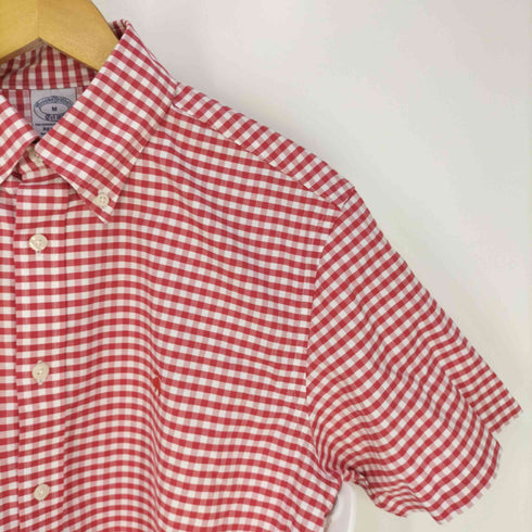ブルックスブラザーズ BROOKS BROTHERS THE ORIGINAL POLO SHIRT REGULAR ロゴ刺繍 ギンガムチェックボタンダウンシャツ メンズ import:M