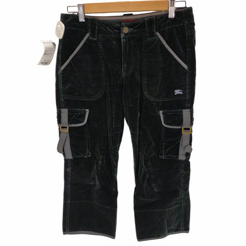バーバリーブルーレーベル BURBERRY BLUE LABEL ジッパーフライ ベロアパンツ レディース JPN:38
