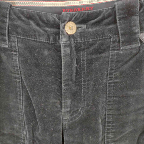 バーバリーブルーレーベル BURBERRY BLUE LABEL ジッパーフライ ベロアパンツ レディース JPN:38