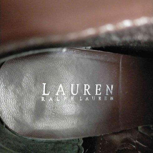 ローレンラルフローレン LAUREN RALPH LAUREN サイドジップベルトレザーショートブーツ レディース 7B