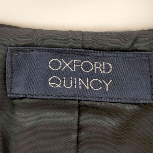 オックスフォード クインシー OXFORD QUINCY ベスト ジレ 総柄 Vネック ベロア バックリボン レディース JPN:9号