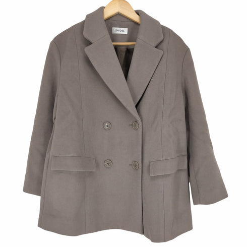 スナイデル snidel 21AW Sustaina ショートコート ピーコート Pコート アウター 0 モカ レディース JPN:0