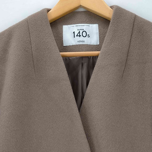 ジャーナルスタンダードレリューム JOURNAL STANDARD relume ウールノーカラーコート レディース JPN:36