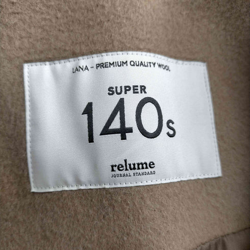 ジャーナルスタンダードレリューム JOURNAL STANDARD relume ウールノーカラーコート レディース JPN:36