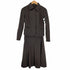 SONIA SONIA RYKIEL セットアップ 上下 ジャケット ステンカラー フレアスカート ひざ丈 ウール ストレッチ 38 茶 ブラウン レディース 38