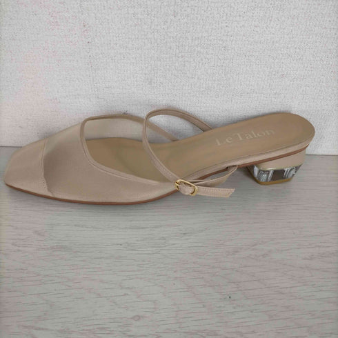 ルタロン Le Talon SQUARE SHEER MULE クリアヒールストラップサンダル レディース JPN:L