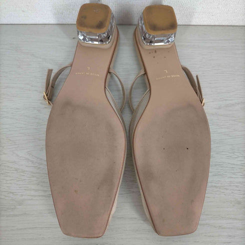 ルタロン Le Talon SQUARE SHEER MULE クリアヒールストラップサンダル レディース JPN:L
