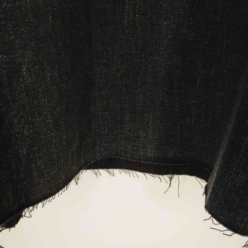 ザラ ZARA CROPPED DENIM TEE 切りっぱなし デニム半袖シャツ メンズ import:M