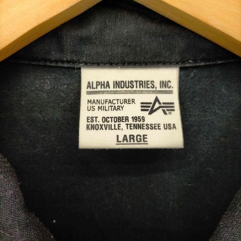 アルファインダストリーズ ALPHA INDUSTRIES ミリタリー S/S シャツ メンズ JPN:L