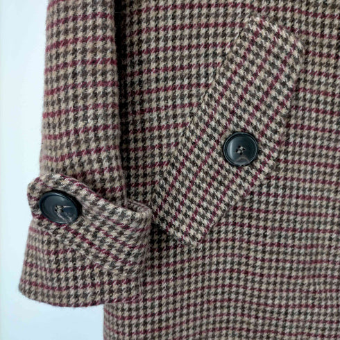 ザラ ZARA 千鳥格子 ウール混チェスターコート レディース import:S