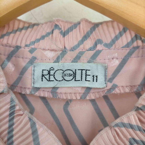 RECOLTE 80s 総柄ポリサテン ボウタイブラウス レディース JPN:11号