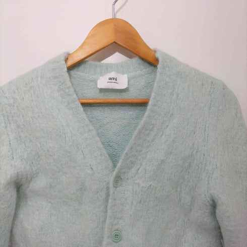 アミアレクサンドルマテュッシ AMI ALEXANDRE MATTIUSSI BRUSHED CARDIGAN LIGHT GREEN メンズ XL