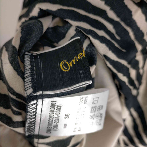 オメカシ omekashi ゼブラティアードワンピース レディース 36