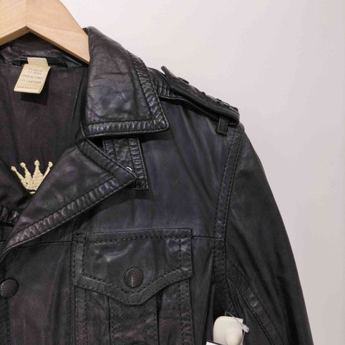 ディーゼル DIESEL ジップアップ カウレザージャケット メンズ JPN:S