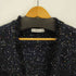 ザラ ZARA KNIT フリンジ ノーカラージャケット ニット カーディガン スパンコール レディース S