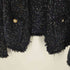 ザラ ZARA KNIT フリンジ ノーカラージャケット ニット カーディガン スパンコール レディース S
