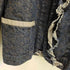 ローブドシャンブルコムデギャルソン robe de chambre COMME des GARCONS シングル フリルデザイン 総柄デニムテーラードジャケット レディース JPN:M