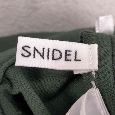 スナイデル snidel 22SS スカートライクショートパンツ フレア スリット チェック 0 緑 白 グレー グリーン ホワイト レディース JPN:0