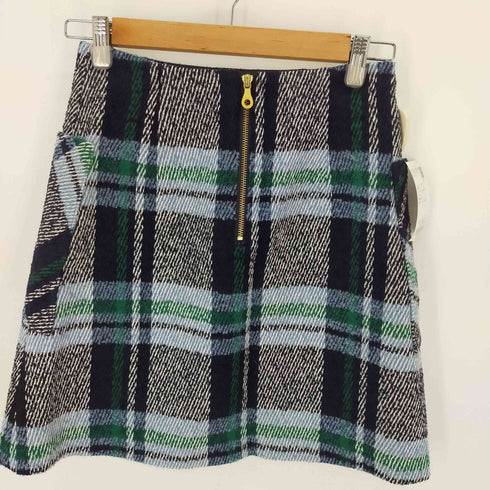 ブルーレーベルクレストブリッジ BLUE LABEL CRESTBRIDGE チェックツイード ミニスカート 台形スカート レディース 36