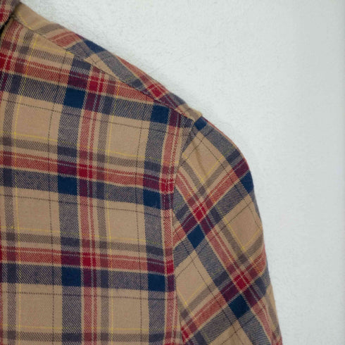 ボーイバイバンドオブアウトサイダーズ Boy. by Band of Outsiders チェック柄長袖シャツ 前開き 1 キャメル 青 赤 メンズ JPN:1