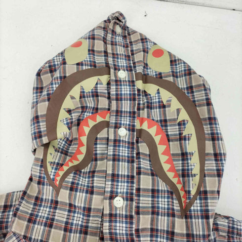 アベイシングエイプ A BATHING APE SHARK HOODIE SHIRT メンズ JPN:L