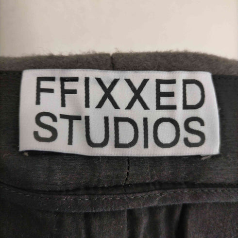 フィックスドスタジオ FFIXXED STUDIOS (フィックスドスタジオ) ウールベルテッドパンツ テーパード ジッパーフライ S チャコール レディース JPN:S