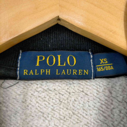 ポロラルフローレン POLO RALPH LAUREN スウェットスタジャン ブルゾン ジャケット 2トーン ロゴ刺繍 裏起毛 スナップボタン メンズ JPN:XS