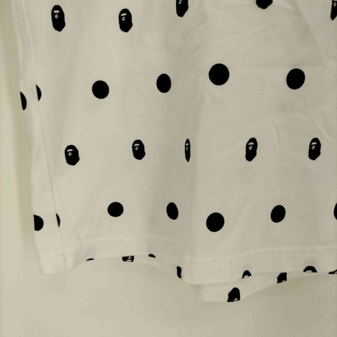 アベイシングエイプ A BATHING APE エイプヘッド コラージュ ドット プリント S/S Tシャツ メンズ JPN:L