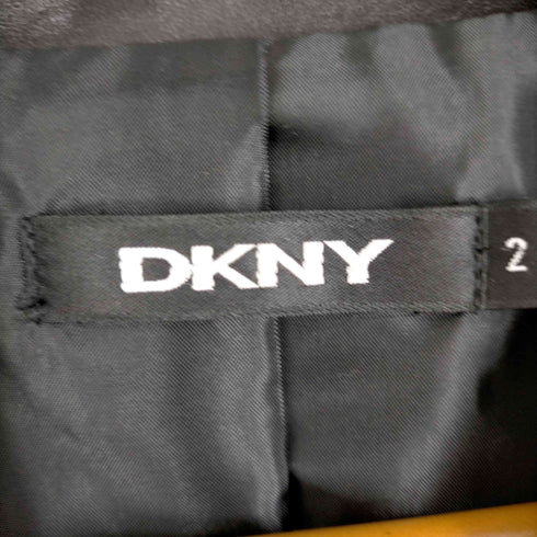 ダナキャランニューヨーク DKNY ラムレザーテーラードジャケット レディース 2