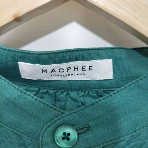 マカフィー MACPHEE 22SS コットンリネンシアー バンドカラーシャツ レディース JPN:36