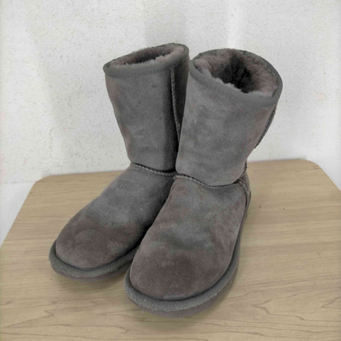 アグ UGG W CLASSIC SHORT クラシック ムートンブーツ ショート USA5 22.0cm グレー レディース JPN:22