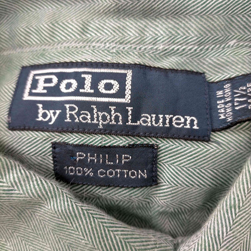 ポロバイラルフローレン Polo by RALPH LAUREN PHILIP ヘリンボーン 長袖シャツ メンズ import:XL