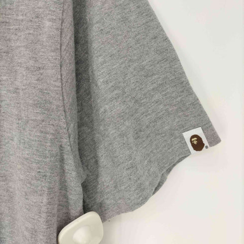 アベイシングエイプ A BATHING APE SHARK SILVER ZIP PONR PRINT TEE メンズ JPN:L