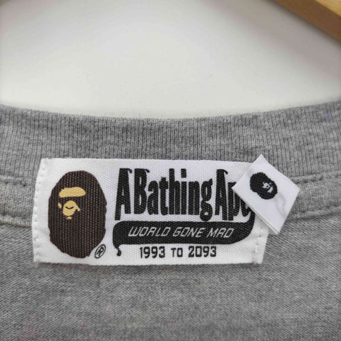 アベイシングエイプ A BATHING APE SHARK SILVER ZIP PONR PRINT TEE メンズ JPN:L