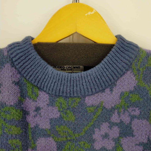 ロデオクラウンズワイドボウル RCWB/RODEO CROWNS WIDE BOWL 22AW セットアップ 上下 FLOWER ニット トップス セーター 長袖 タイトスカート ロング 花柄 レディース F