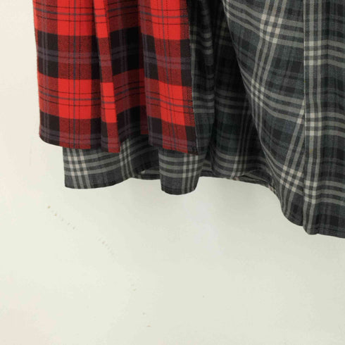 ファーファー furfur チェックコンビプリーツスカート レディース ONE SIZE
