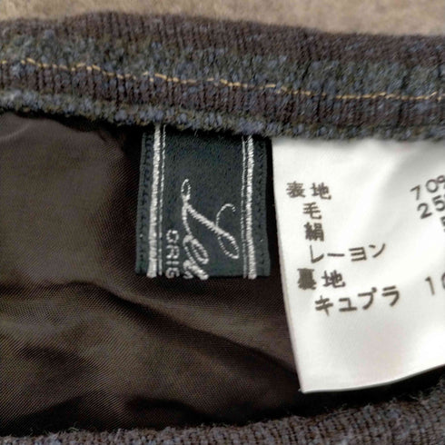 レリアン Leilian フレアスカート ロング 総柄 ウール シルク 大きいサイズ レディース JPN:XL