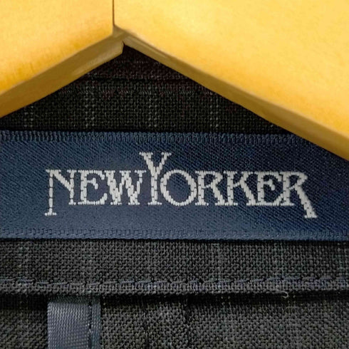 ニューヨーカー NEWYORKER セットアップ 上下 ストライプ テーラードジャケット 2B フレアスカート 膝丈 サイドジップ レディース 9AR 61-89