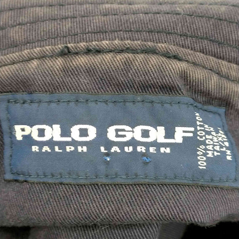 ポロゴルフラルフローレン POLO GOLF RALPH LAUREN ポニー刺繍 ブリーチ加工 バケットハット ナス紺 メンズ