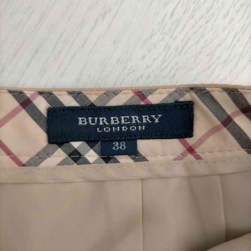 バーバリーロンドン BURBERRY LONDON フレアスカート ひざ丈 バックジップ ノバチェック レディース EUR:38