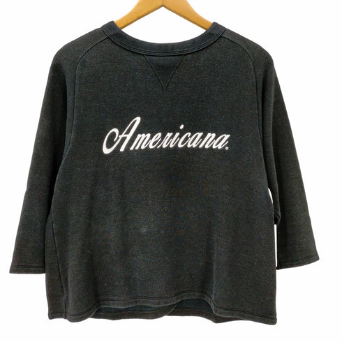 アメリカーナ Americana フロントロゴプリントスウェット レディース