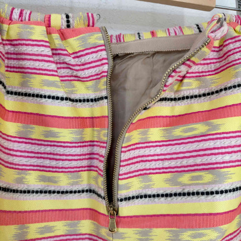 カルヴェン CARVEN ミニ スカート 台形 ボーダー 総柄 レディース EUR:38